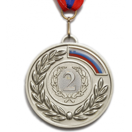 Медаль спортивная с лентой 2 место Sprinter